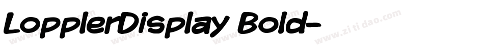LopplerDisplay Bold字体转换